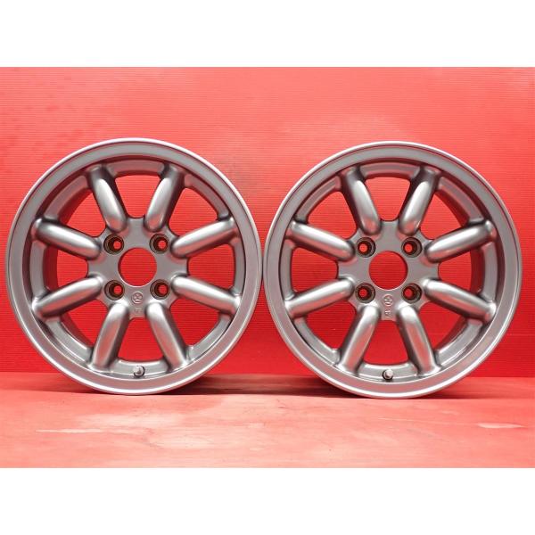 ワタナベ風エイトスポーク PCD100 14x6j +38オフセット ホイールタイヤ