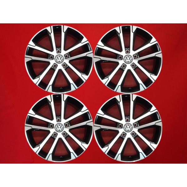 VW純正 ゴルフ【富山】17インチ 6J +48 ET48 PCD112 中古4本 VW 車検対応 アルミホイール ゴルフ7 アルミ ゴルフⅦ Ⅵ Ⅴ acht20190111_06470