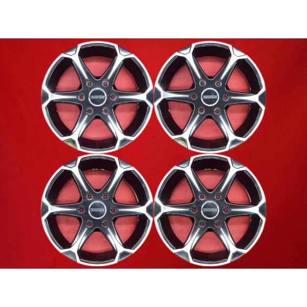 エルフォード17×8J 6穴　ハイエース　200系　205/55R174本　中古　タイヤおまけ ESSEX EJ 中古ホイール 4本 7J 17インチ PCD139.7 6穴 +38 ハブ106
