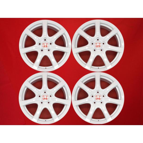 ホンダシビックTYPE R FD2 18インチ純正ホイール（白） 再塗装 美品 HONDA ホンダ シビックタイプR FD2 純正 中古ホイール 4本