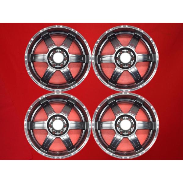 BLACK RHINO BORREGO 中古ホイール 4本 9J 20インチ PCD139.7 6穴 -12 ハブ112 シボレー エクスプレス 等へ aa20