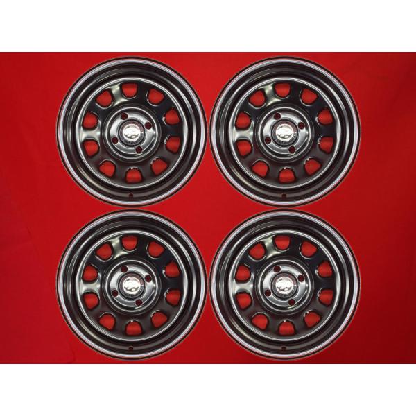 スチールホイール TTD スチール (RED&BLUEライン有) ホイール 4本 5J-14 PCD100 4穴 -20