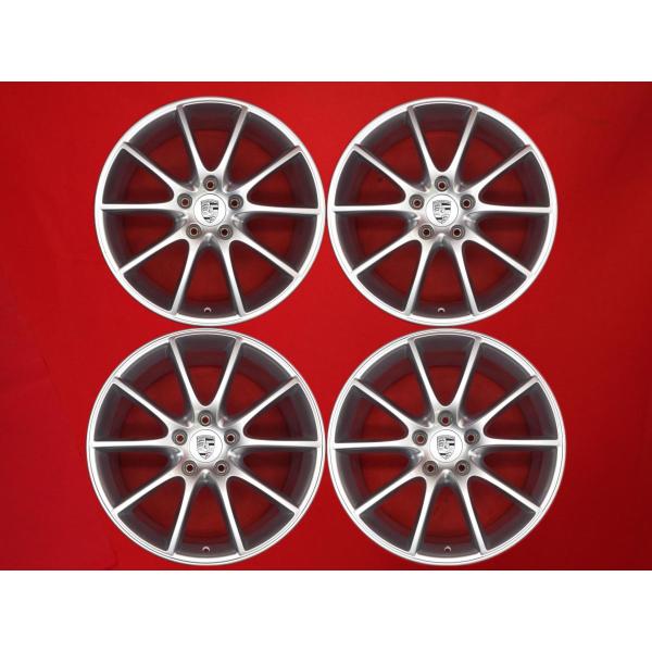 PORSCHE ポルシェ カイエン 純正10本スポーク 中古ホイール 4本 9J/10.5J 20インチ PCD130 5穴 +50/+55 ハブ71.5 aa