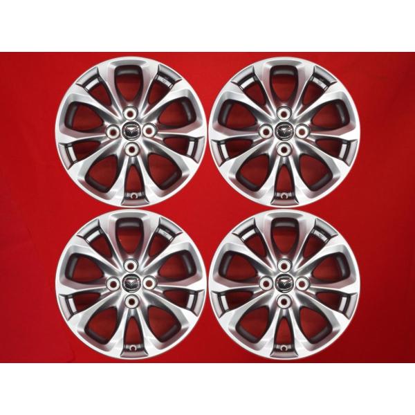 MAZDA マツダ デミオ DJ系 純正 中古ホイール 4本 5.5J 15インチ PCD100 4穴 +40 ハブ54 9965375550 aa15