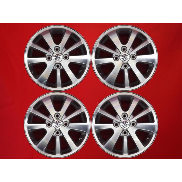 送料込み！スズキ エブリイ DA17W 美品 中古 純正 アルミホイール4本 スズキ エブリィワゴン14インチ 純正アルミホイール 2本セット①