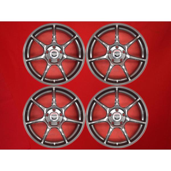 MAT製造 軽量 1本7.0kg ENKEI エンケイ RS+M 中古ホイール 4本 7J 17