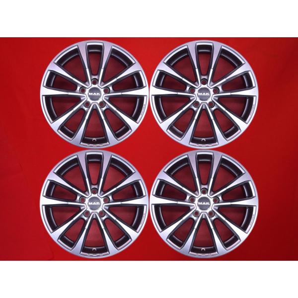 MAK マック 中古ホイール 4本 7.5J 17インチ PCD112 5穴 +30 ハブ66.5 アウディ A4/A6 オールロード 4B/8W A5 スポー