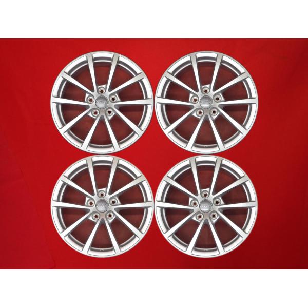 AUDI アウディ A6 4K/4G 純正 5本スポーク 中古品 アルミホイール 4本 7.5J 17インチ PCD112 5穴 +36 ハブ径Φ66.6 4K