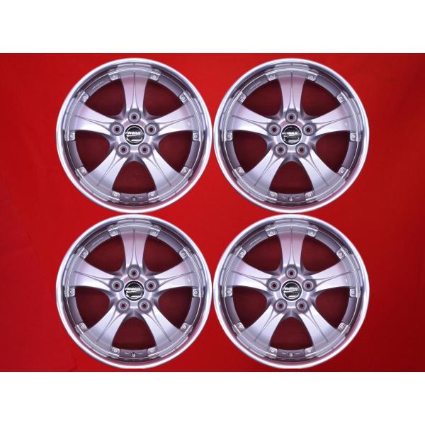 WORK ROAR 5本スポーク 中古品 アルミホイール 4本 7J 17インチ PCD114
