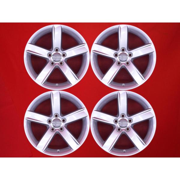 AUDI アウディ A5 8T 純正 5本スポーク 中古品 アルミホイール 4本 7.5J 17インチ PCD112 5穴 +28 ハブ66.5 8T00714