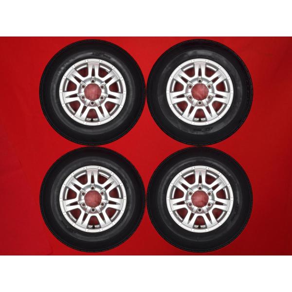【BS RD-613 STEEL 195/80R15 107/105L LT】夏タイヤ【社外ホイール 15インチ 6J6HPCD139.7+33】200系ハイエース等　(VTJ338) クレジットカード QR決済可能 エコピア 送料無料 200系 ハイエース 純正 新車外し ブリヂストン
