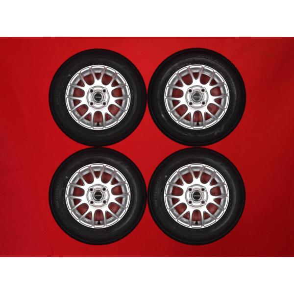 タイヤ付 4本 TOPRUN M7 4J 13インチ PCD100 4穴 +45 ハブ径Φ73 