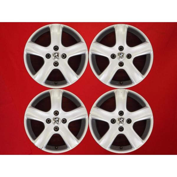 激安 4本セット】プジョー 307 純正 5スポーク アルミホイール 中古品 