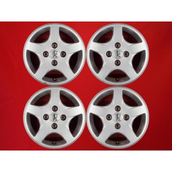 激安 4本セット】プジョー 206 純正 5スポーク アルミホイール 中古品
