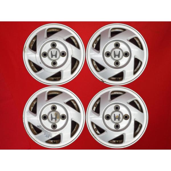 【激安 4本セット】ホンダ バモス 純正 6エアロスポーク アルミホイール 中古品 12インチ 3.5J インセット+40 PCD100 4穴 ハブ径Φ56 c