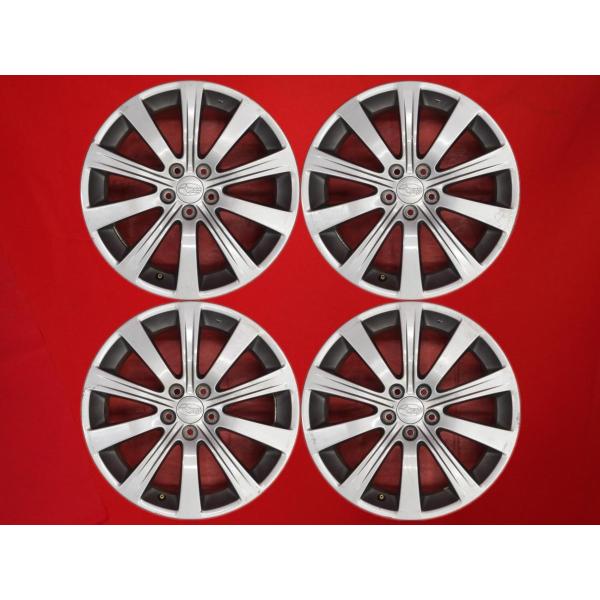 【激安 4本セット】スバル エクシーガ 純正 アルミホイール 中古品 17インチ 7JJ インセット+55 PCD100 5穴 ハブ径Φ56 ガンメタ cc17
