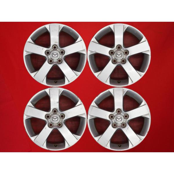 【激安 4本セット】マツダ プレマシー CR系 前期 純正 5スポーク アルミホイール 中古品 17inch 6.5J +52.5 PCD114.3 5穴 ハブ