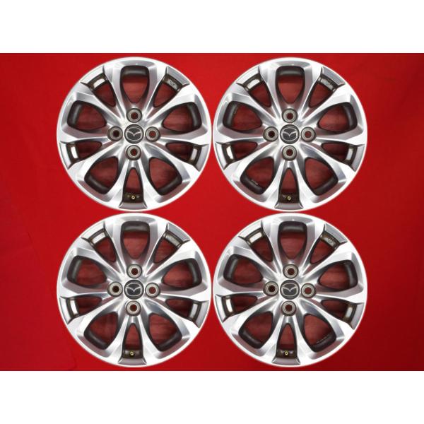 【激安 4本セット】マツダ デミオ DJ系 純正 5Wスポーク アルミホイール 中古品 15インチ 5.5J インセット+40 PCD100 4穴 ハブ径Φ54