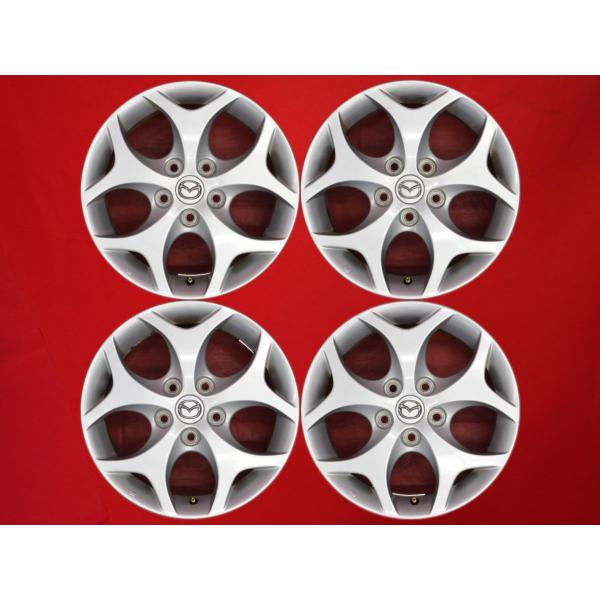 【激安 4本セット】マツダ ビアンテ 純正 5Wスポーク アルミホイール 中古品 16インチ 6.5J インセット+50 PCD114.3 5穴 ハブ径Φ67 