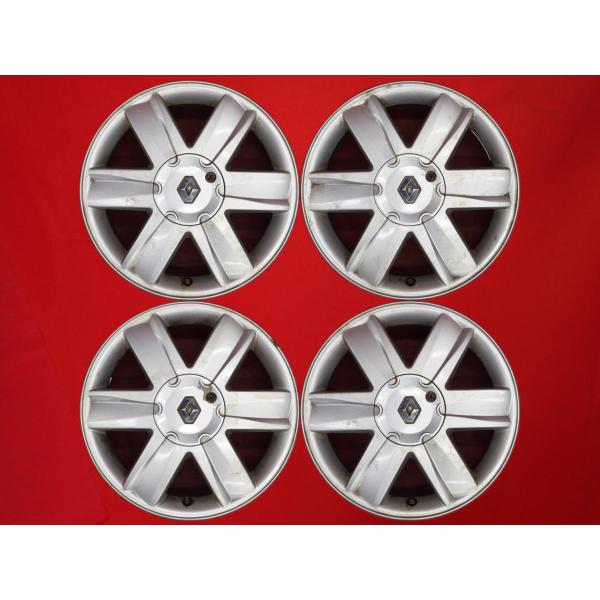 【激安 4本セット】ルノー メガーヌ 純正 6スポーク アルミホイール 中古品 16インチ 6.5J インセット+49 PCD100 4穴 ハブ径Φ60 cc1