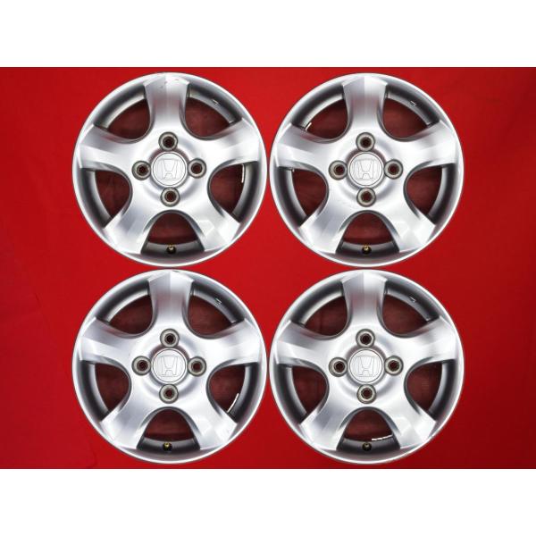 【激安 4本セット】ホンダ バモス ホビオ 純正 5スポーク アルミホイール 中古品 13inch 4.00B インセット+45 PCD100 4穴 ハブ径Φ5