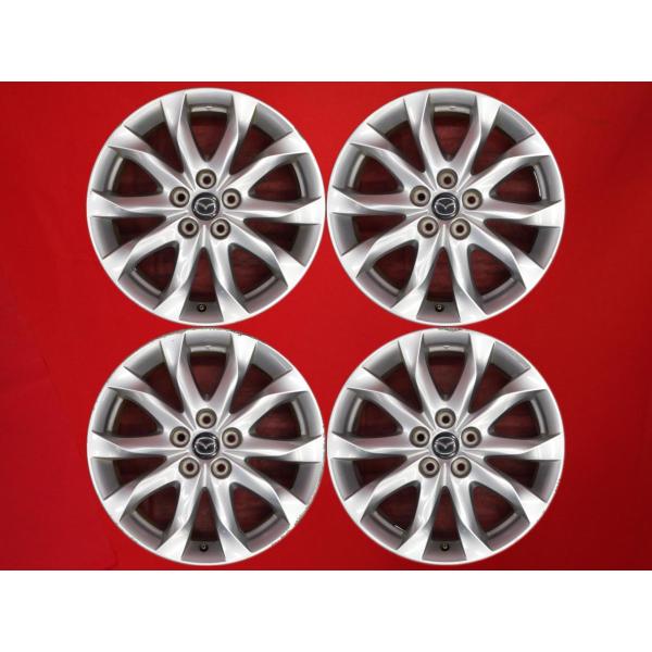 【激安 4本セット】マツダ アクセラ BM系 純正 5Wスポーク アルミホイール 中古品 18inch 7J インセット+50 PCD114.3 5穴 ハブ径Φ