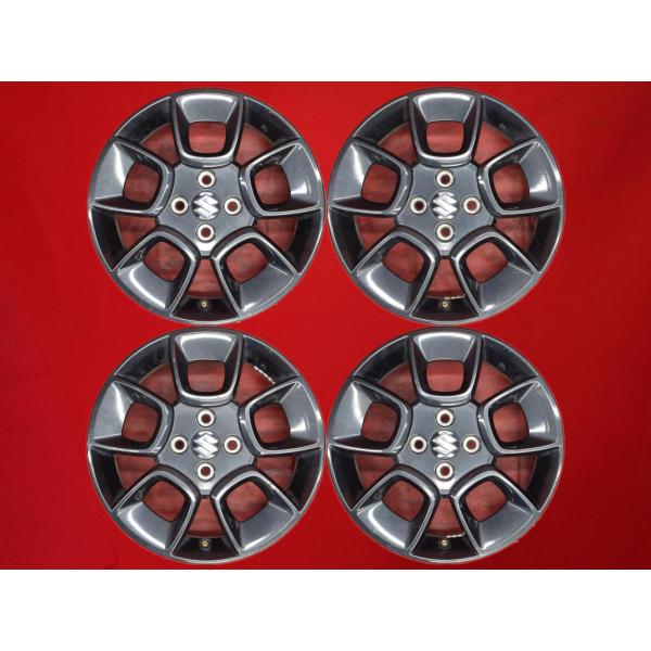 【激安 4本セット】スズキ イグニス 純正 アルミホイール 中古品 16インチ 5J インセット+40 PCD100 4穴 ハブ径Φ54 ガンメタ cc16