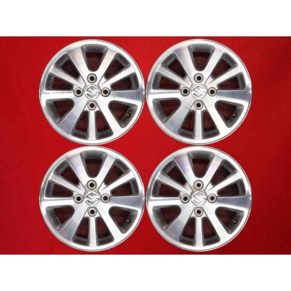 【激安 4本セット】スズキ エブリイワゴン DA17W 純正 アルミホイール 中古品 14インチ 4.5J インセット+50 PCD100 4穴 ハブ径Φ54 
