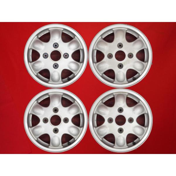 【希少品 4本セット】スズキ アルト CR22S 純正 6スポーク アルミホイール 中古品 13インチ 4.00B インセット+45 PCD114.3 4穴 c