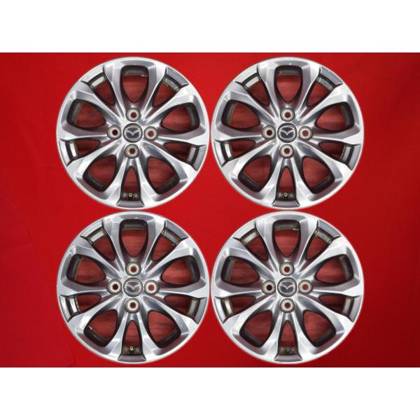 【激安 4本SET】マツダ デミオ DJ系 純正 アルミホイール 中古品 15inch 5.5J インセット+40 PCD100 4穴 ハブ径Φ54 グレー ガ