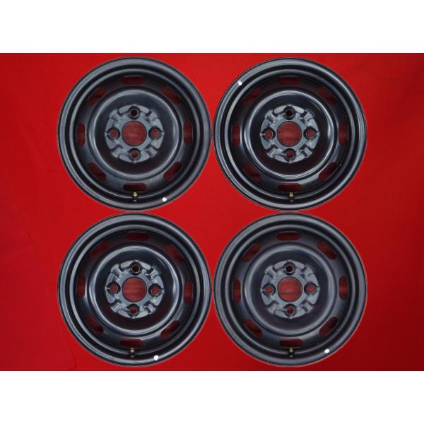 【激安 4本セット】マツダ デミオ DW系 純正 スチール 鉄ホイール 鉄チン 中古品 13インチ 4.5J インセット+45 PCD100 4穴 ハブ径Φ54