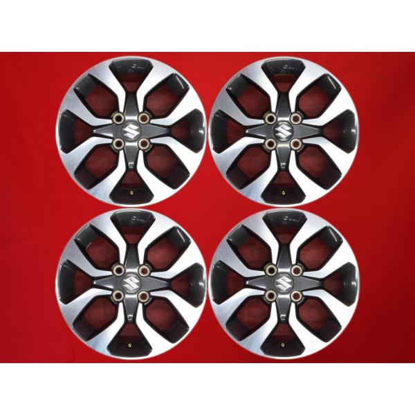 【激安 4本セット】スズキ ソリオ バンディット MA36S系 純正 アルミホイール 中古品 15inch 5J インセット+45 PCD100 4穴 ハブ径Φ