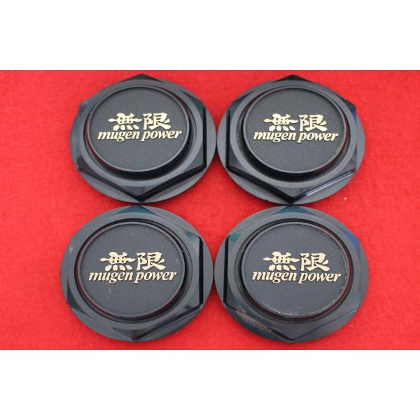 4枚 無限 CF-48 MUGEN 社外 中古 ホイール センタープレート センター 
