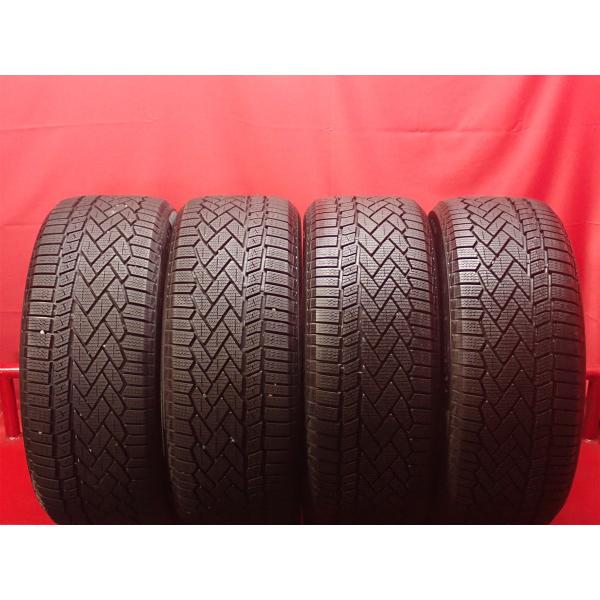 【バリ山】225/50R17 98TXL 4本 冬用 スタッドレスタイヤ《コンチネンタル ノースコンタクトNC7》9.5分山 アウディA4 A6 V70 Cクラ