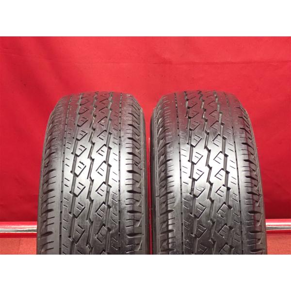 165R13 6PR 2本 夏タイヤ 《ブリヂストン V600》 7.5分山 商用車 プロ
