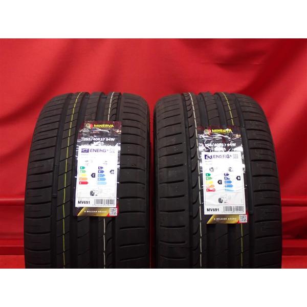 【新品未使用】255/40R17 94W 2本 夏タイヤ 《ミネルバ F205》 10.0分山 スープラ RX-8 フェアレディZ BMW5シリーズ n17