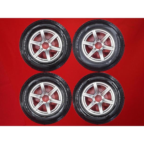 【DUNLOP SJ8 265/65R17】スタッドレス【社外ホイール 17インチ 7.5J6HPCD139.7+25】20年製 バリ溝 ランクルプラド ハイラックス等(KTM328) 激安 4本SET】ダンロップ ウィンターマックス SJ8 [265/65R17] 6