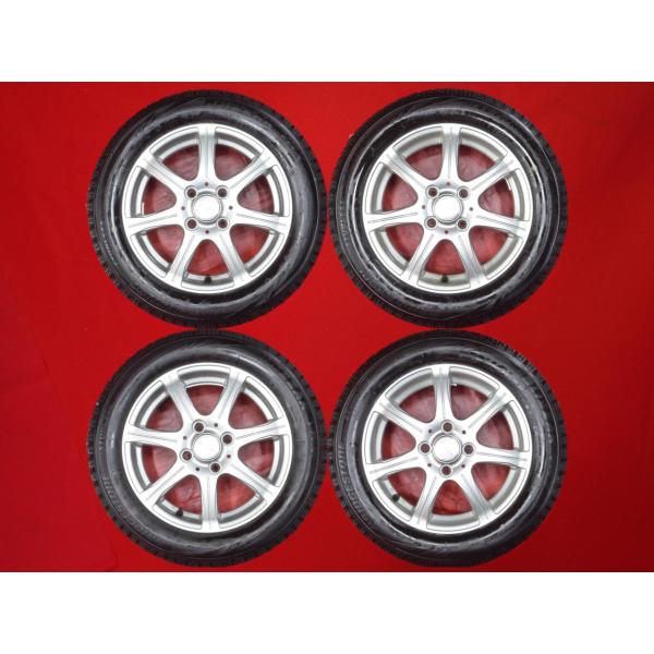 軽自動車用　ブリヂストンブリザック　アルミホイール付き4本セット　美品 軽自動車用 4本SET】ブリヂストン ブリザック VRX [155/65R14