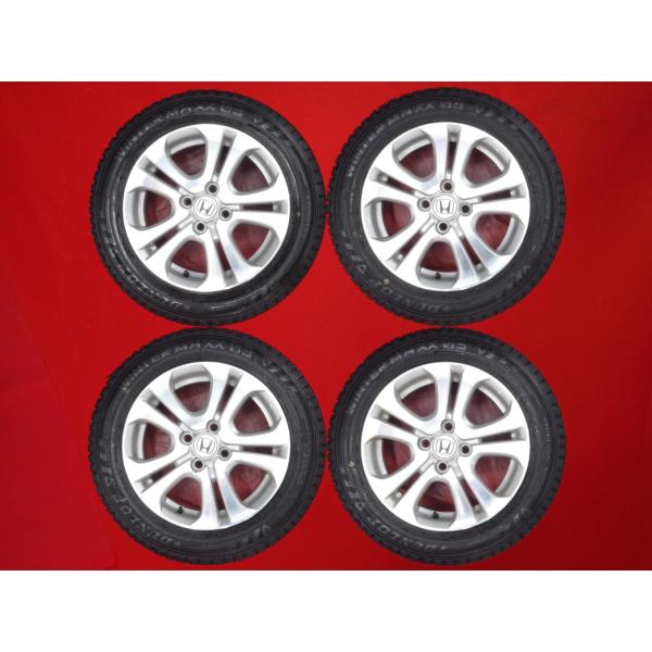 ホンダ 15インチ ホイールセット ダンロップタイヤ DUNLOP 4本セット ホンダ シャトル フィットハイブリッド純正
