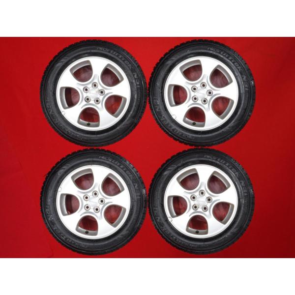 FEID16インチアルミ　５穴　PCD100　+48　ブリジストンタイヤ215/60R/16　95H　スバルフォレスター 激安 4本SET】フォレスター SG系 純正 アルミホイール [6.5J +48