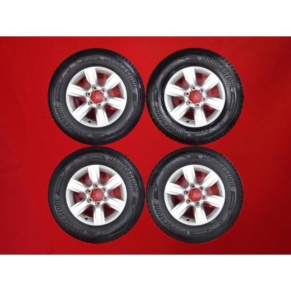 か*さ様 手渡可　美品　純正ナット付　150系プラド　BSスタッドレス　265/ 激安 4本SET】ランドクルーザープラド 150系 中期 純正 [7.5J +25