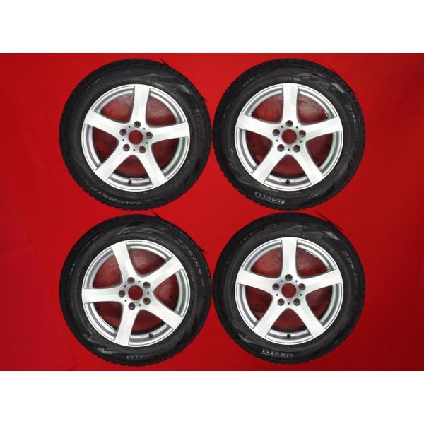 【BMW等 4本SET】ピレリ アイスアシンメトリコ [225/55R17 101Q] 5スポーク [8J +34 PCD120] 3シリーズグランツーリスモ/