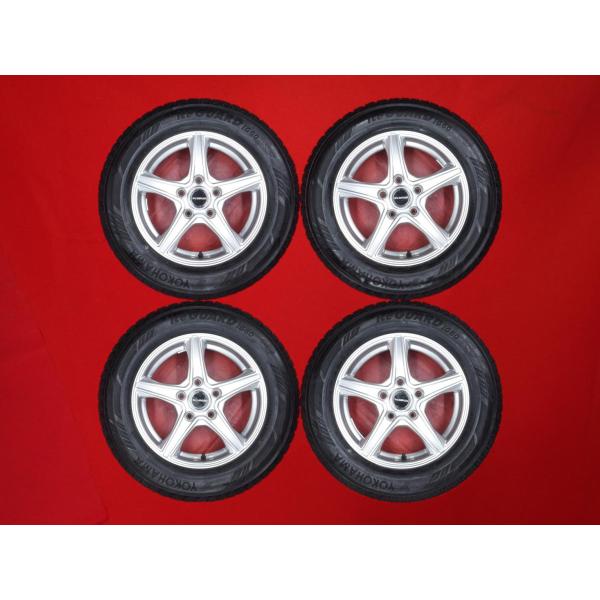 【YOKOHAMA ice GUARD iG60 195/65R15】スタッドレス【BALMINUM BAL/SR5 15インチ 6J5HPCD114.3+45】ヴォクシー ノア等　(MTM183)クレジットカード QRコード決済可能 激安 4本SET】ヨコハマ アイスガード6 iG60 [195/65R15 91Q] BALMINUM