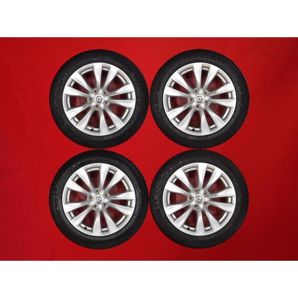 フーガY51純正ホイール&タイヤ(ミシュラン2本・ダンロップ2本) 激安 4本SET】日産 フーガ Y51 純正 アルミホイール [8J +43 PCD114.3