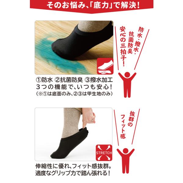 ソックス 滑り止め付靴下 スリッパ はたラクルームシューズ ヘルパーの底力 3足セット M/L/LL/3L 徳武産業 ヘルパー 訪問介護 :464988:介護ショップ タイヘイ 通販 すべり止め付き 日本製 介護用 レディース 靴下 こだわり設計 ソックス