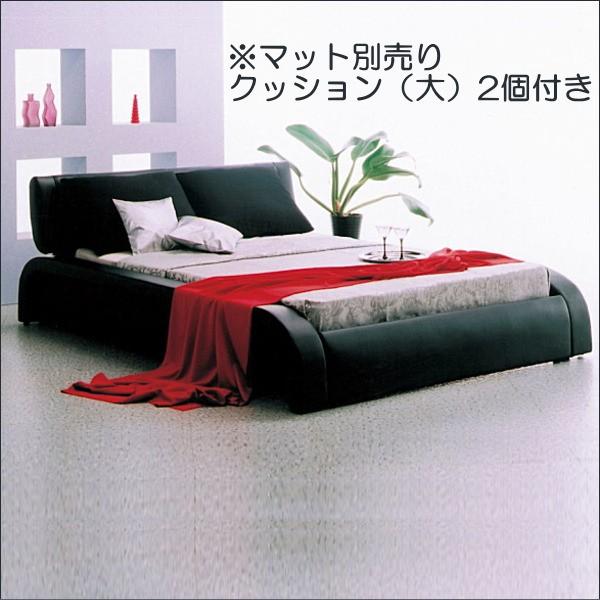 ベッド ダブルベッド レザーベッド 合成皮革 PVC ベッドフレーム