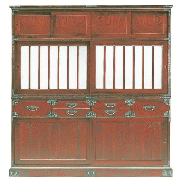 幅168cmの和モダン水屋｜国内産ケヤキ突板使用