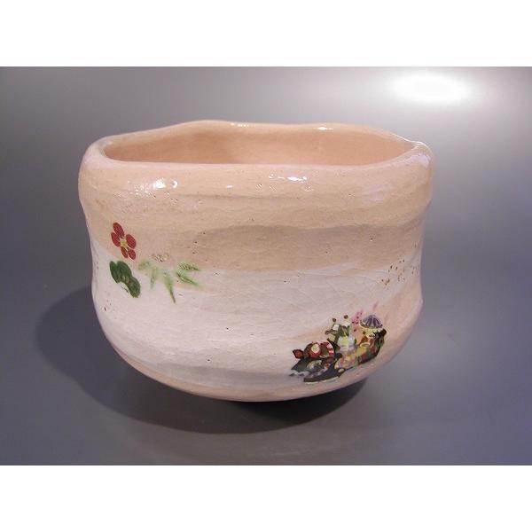 楽入窯 吉村楽入 作 武蔵野ノ画楽茶碗 共箱 茶道具 茶道具