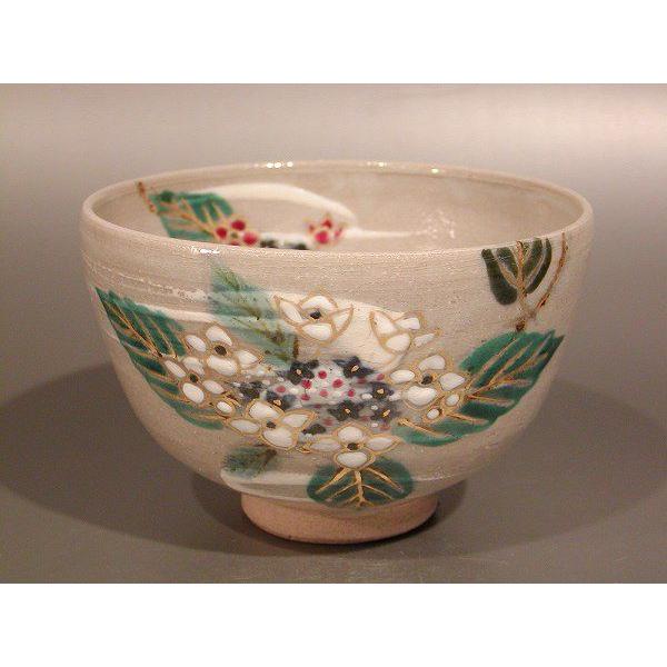 茶道具 抹茶茶碗 乾山 紫陽花(あじさい)、京焼 山川嘉山作 茶道具 抹茶茶碗 乾山 紫陽花(あじさい)、京焼 山川嘉山作
