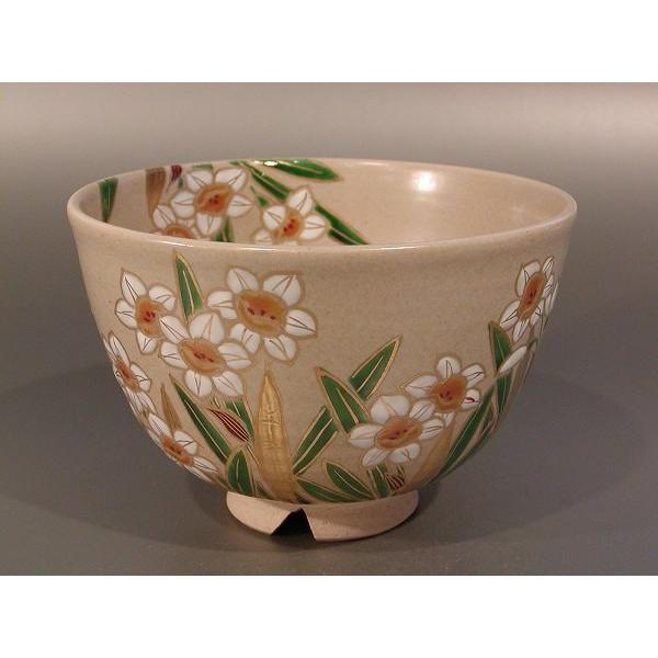 茶道具 抹茶茶碗 乾山 水仙、壱休窯 窪田常之作、桐共箱 新品。 : 佐藤